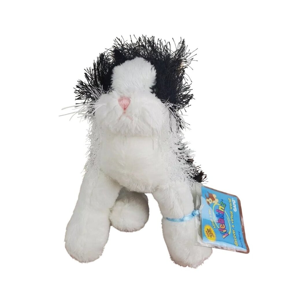 Ganz Webkinz Black & White Cat Kitten Sealed Code Tag HM016 NEW